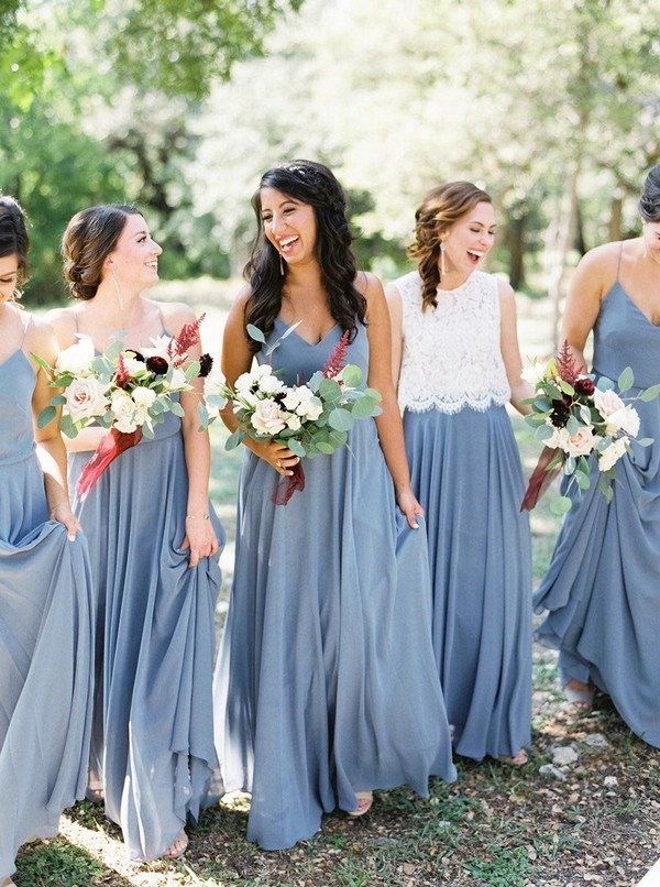 jenny yoo dusty blue bridesmaid dresses ...